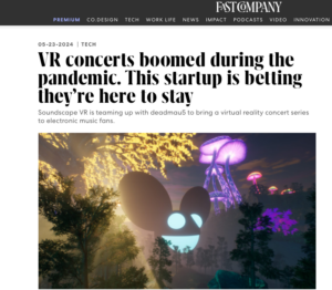 VR concerts boomed during the pandemic news page screenshot